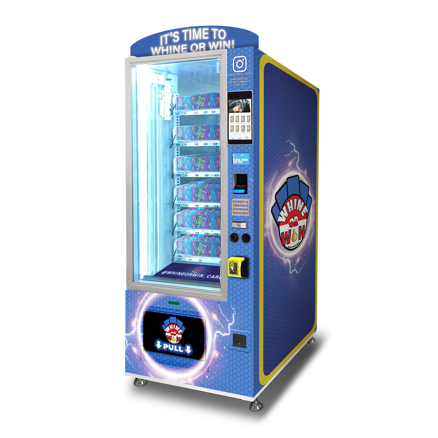 A custom vending machine with random mystery treasures and prizes.